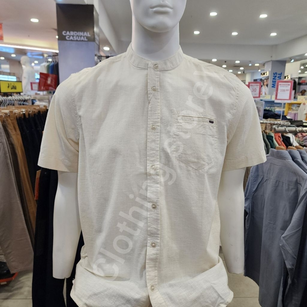 WATCHOUT CASUAL ORIGINAL koko pria lengan pendek cream WS920000005