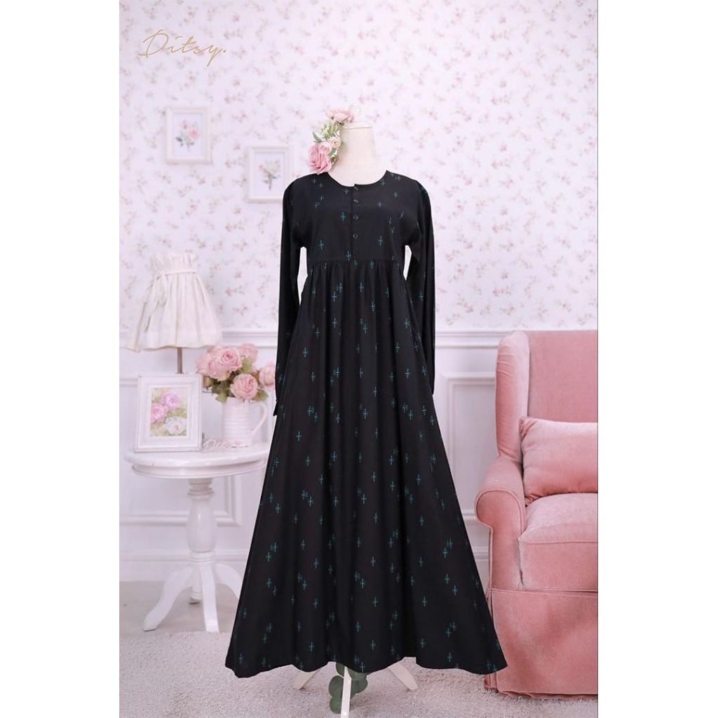 DITSY NOVEMBER 2025 PRIYA PITCHBLACK M XL NIGHTGOWN