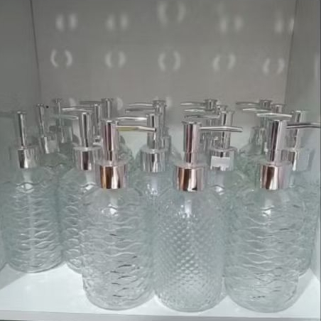 TEMPAT WADAH DISPENSER SABUN MANDI CAIR / SHAMPOO PUMP | TEMPAT SABUN BAHAN KACA AESTETIK
