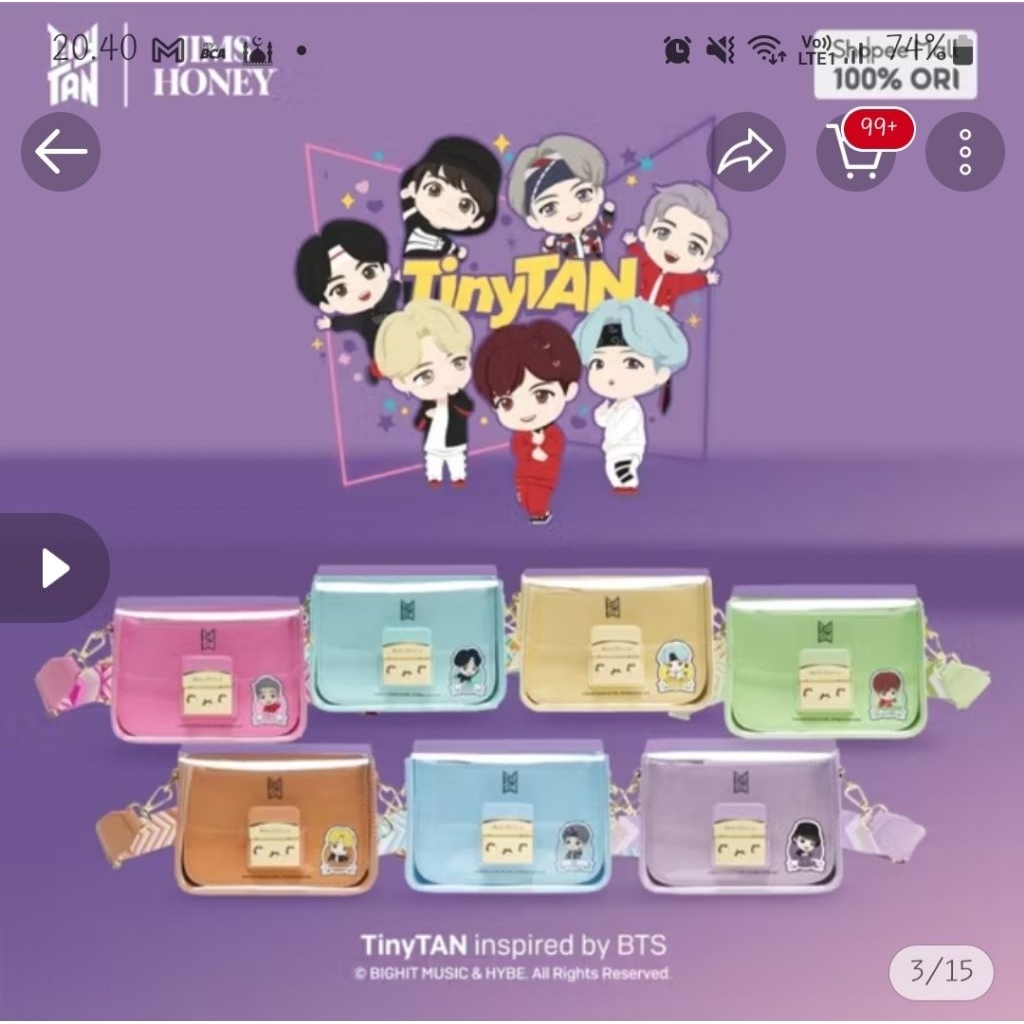 Tas transparan by JimsHoney versi V BTS TinyTan