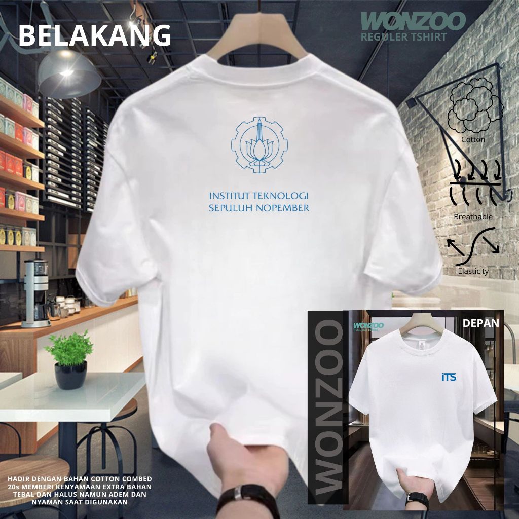 KAOS UNIVERSITAS INSTITUT TEKNOLOGI 10 NOPEMBER (ITS) - TSHIRT INSTITUT TEKNOLOGI SEPULUH NOPEMBER