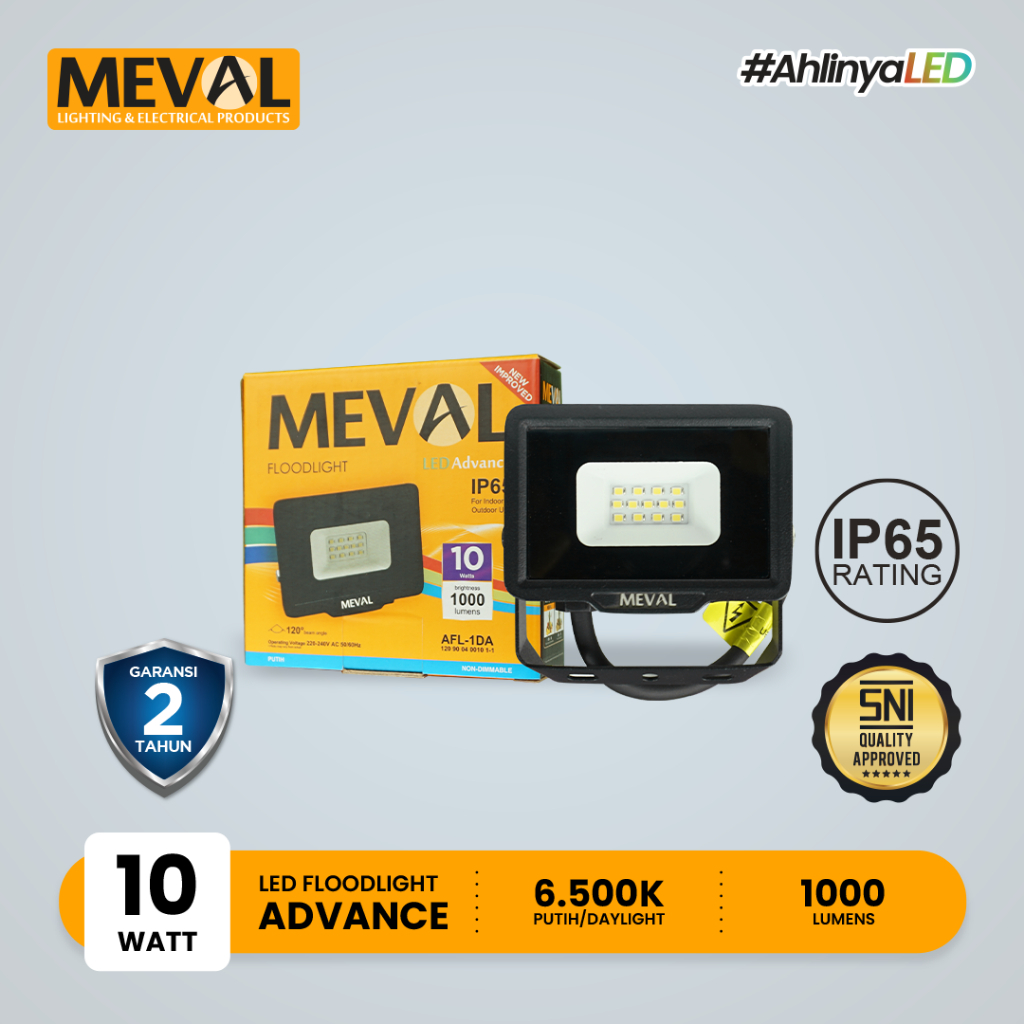 MEVAL Lampu Sorot LED Flood Light Advance Series 10 20 30 50 Watt IP65