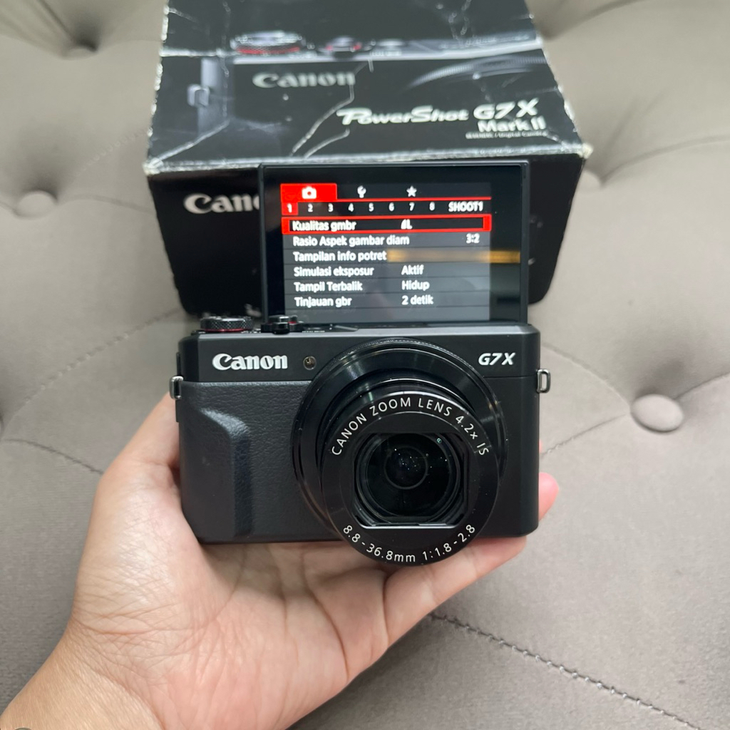 (SECOND LIKE NEW) CANON G7Xii G7X Mark II MULUS ORIGINAL BONUS MEMORY