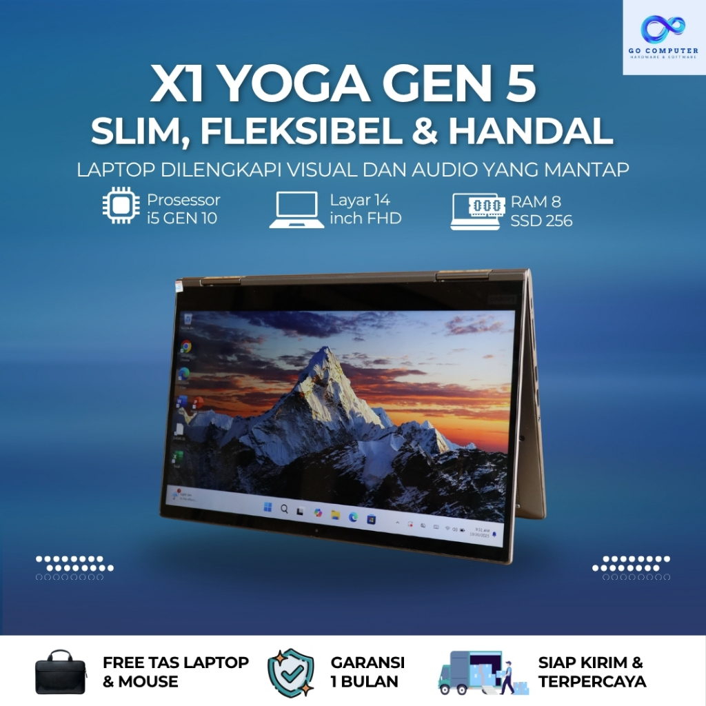 Lenovo ThinkPad X1 Yoga GEN5 i5GEN10 RAM 8GB SSD 256GB