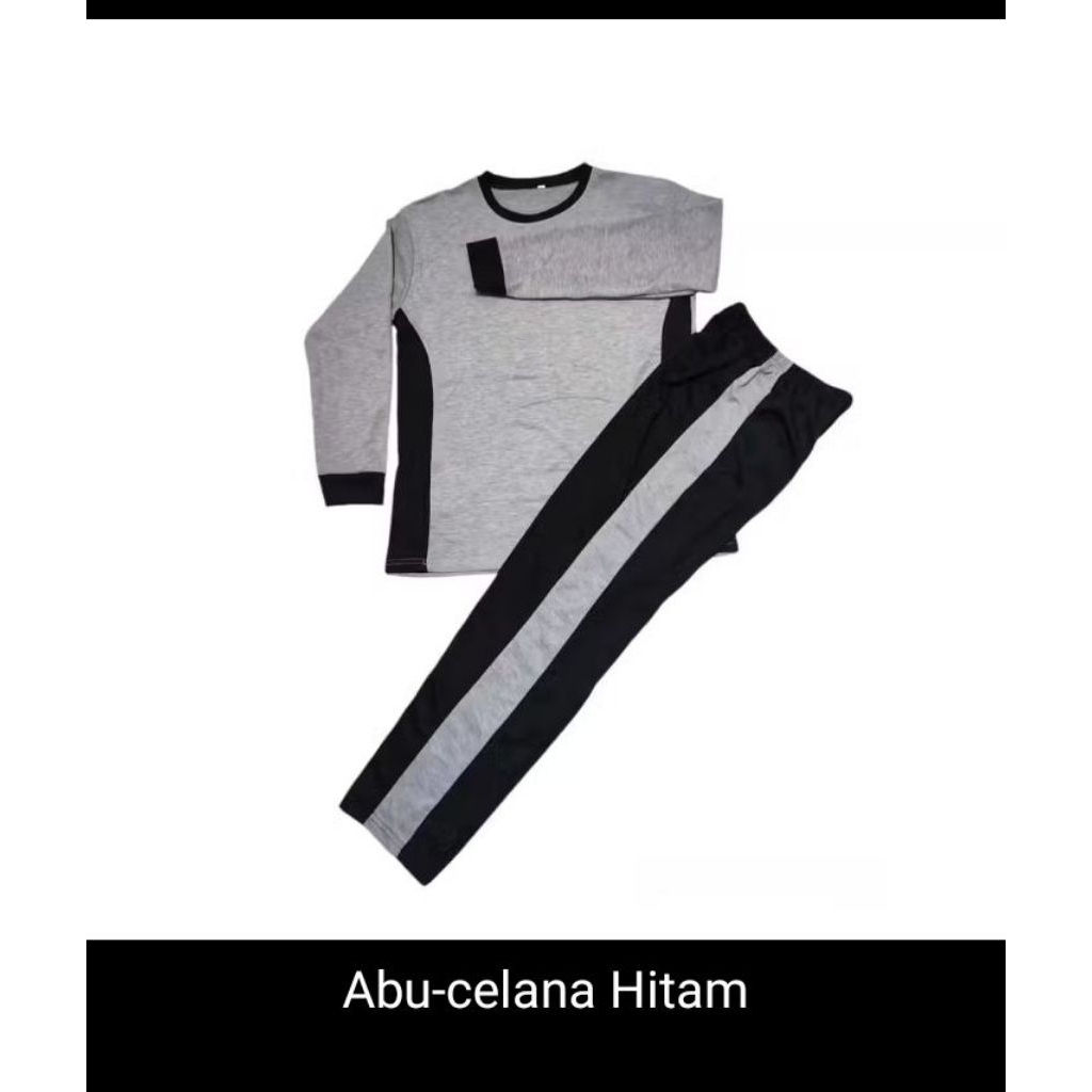 Stelan olahraga satu stel ( kaos & celana training ), SMA/SMK lengan panjang, cowok/cewek