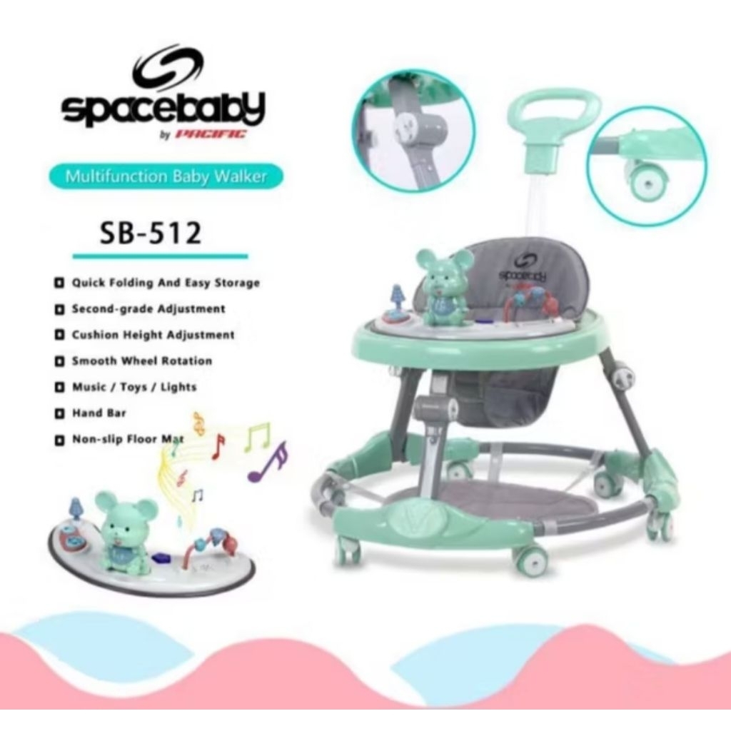 Baby Walker Space Baby SpaceBaby Dorongan bayi