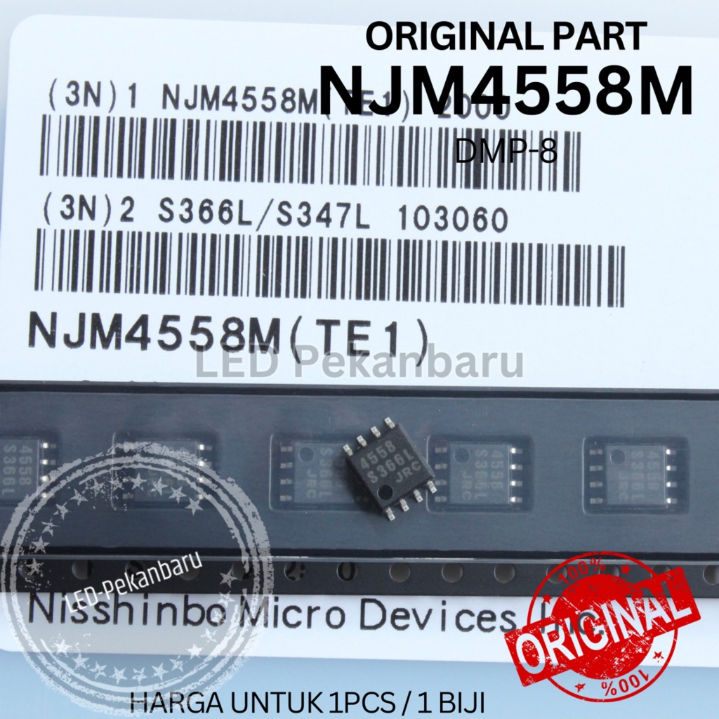 ORIGINAL IC NJM4558M SMD JRC 4558M JRC4558M SOP-8 NJM4558 4558 JRC4558 AMPLIFIER