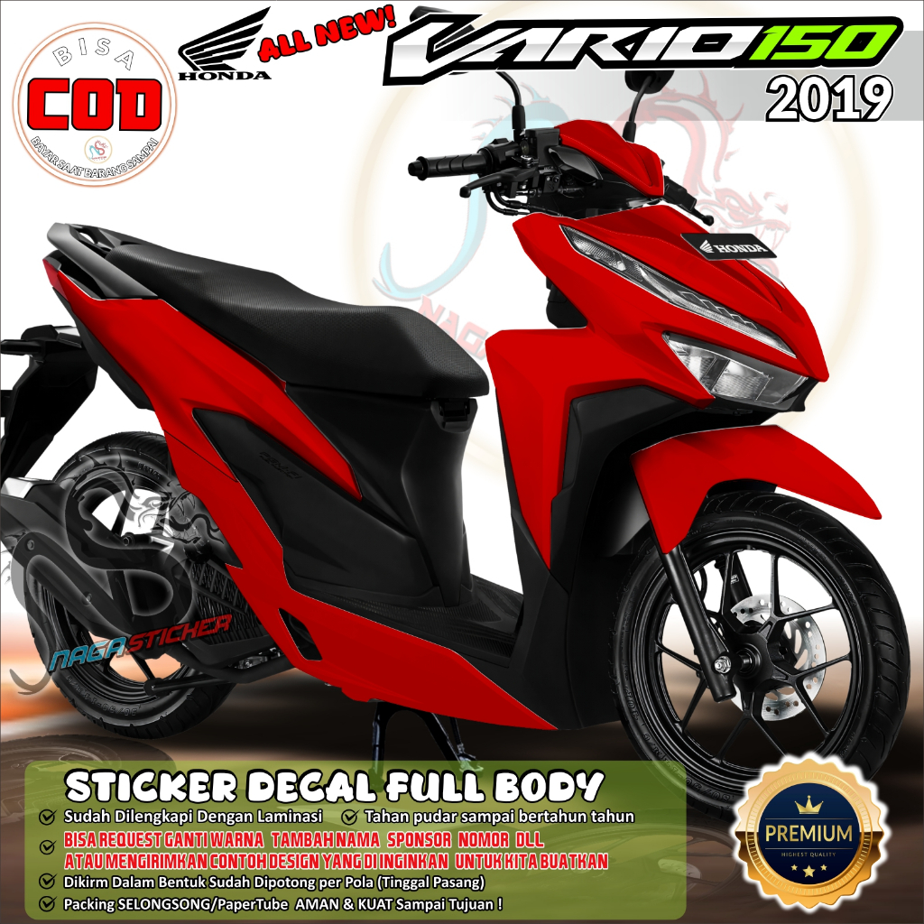 Sticker Motor Decal Full Body Honda Vario 150 LED 2019 – Motif Polos SA5300
