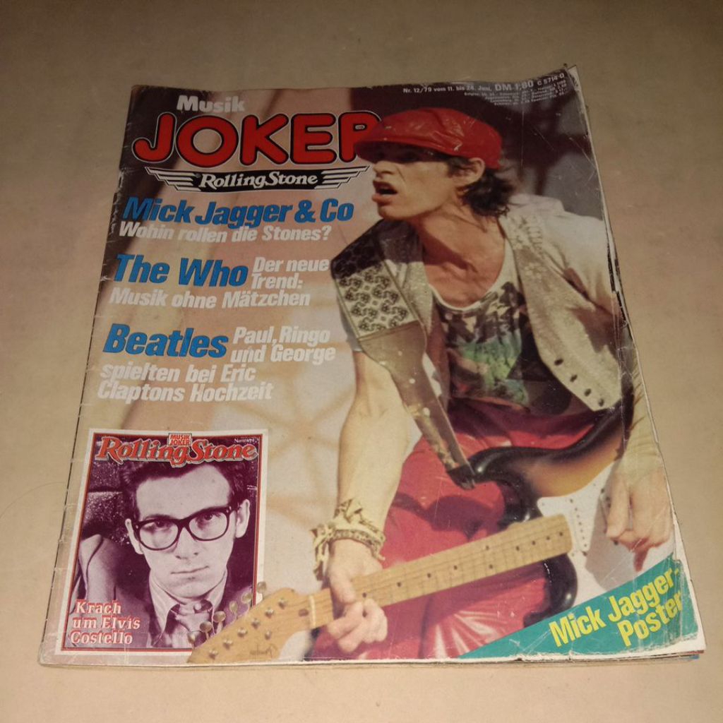Majalah Import Musik Joker Rolling Stone Tahun 1979 Bahasa Belanda(Cover Mick Jagger/POSTER MASIH AD