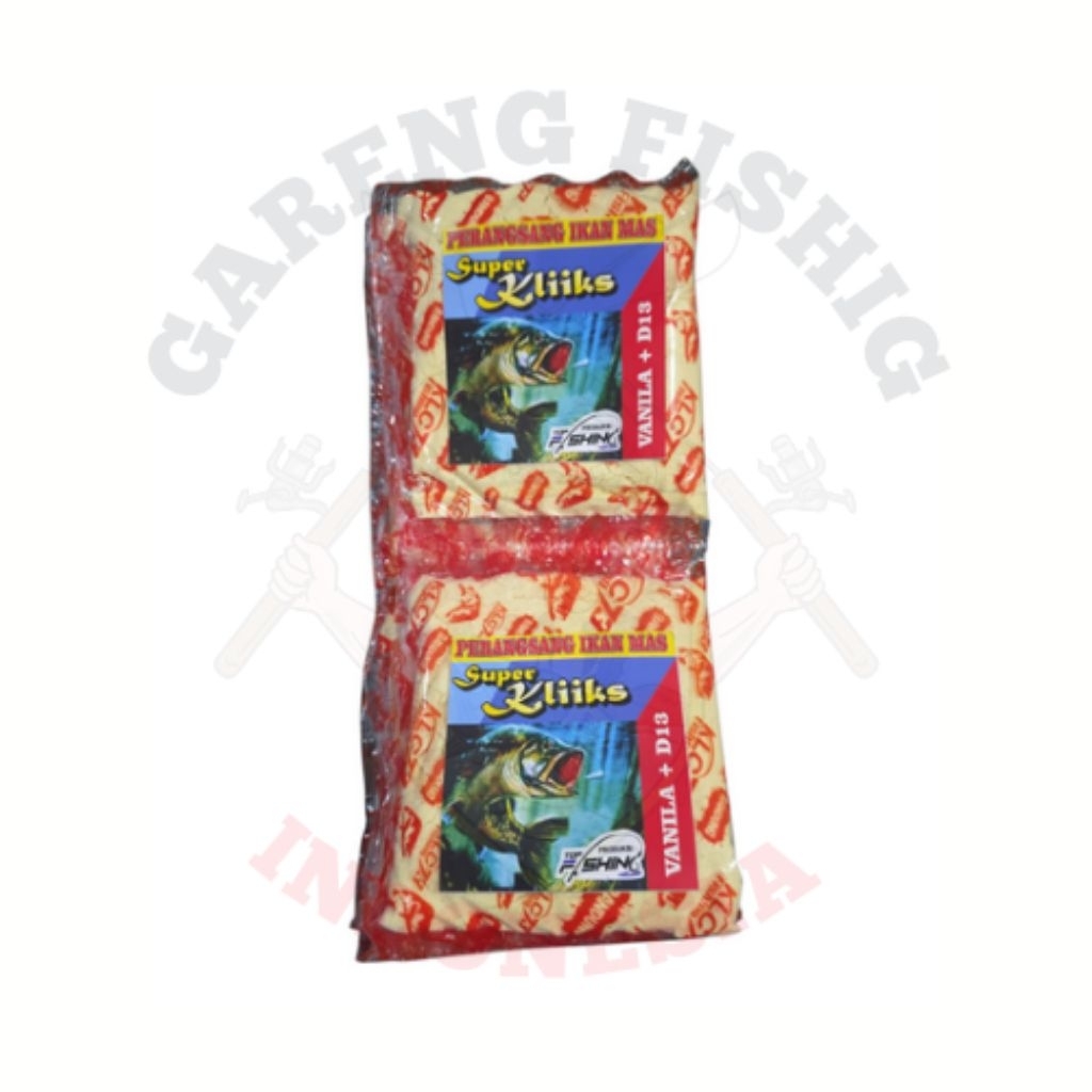 Umpan Pancing Perangsang Ikan Mas Super Kliiks Vanila + D13 1 Pack Isi 10 Pcs