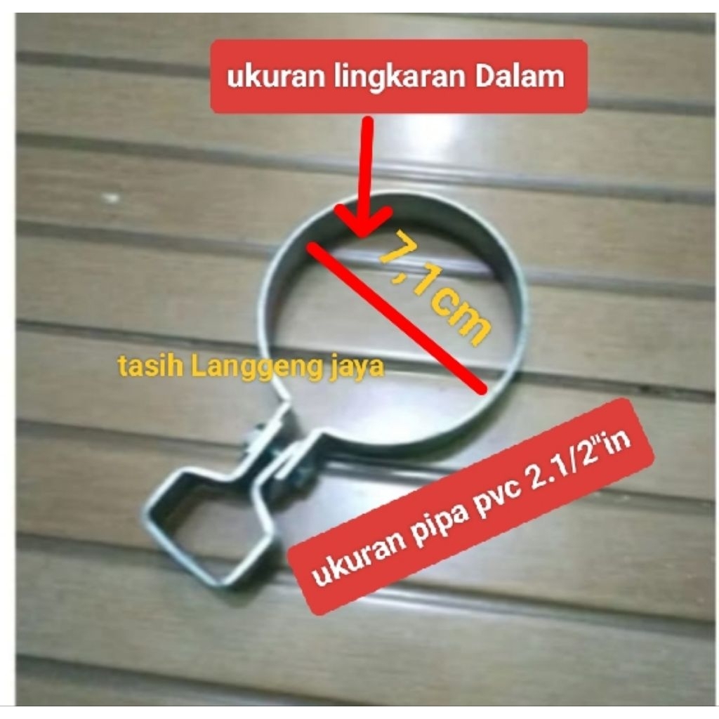 Klem gantung pipa 2.1/2"inch besi tebal