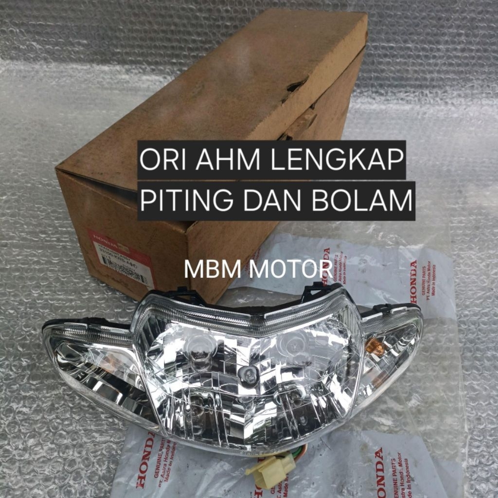 REFLEKTOR LAMPU DEPAN HONDA SUPRA FIT 100 LAMA OLD ORI AHM 33100-KRS-A00 HEADLAMP HEADLIGHT