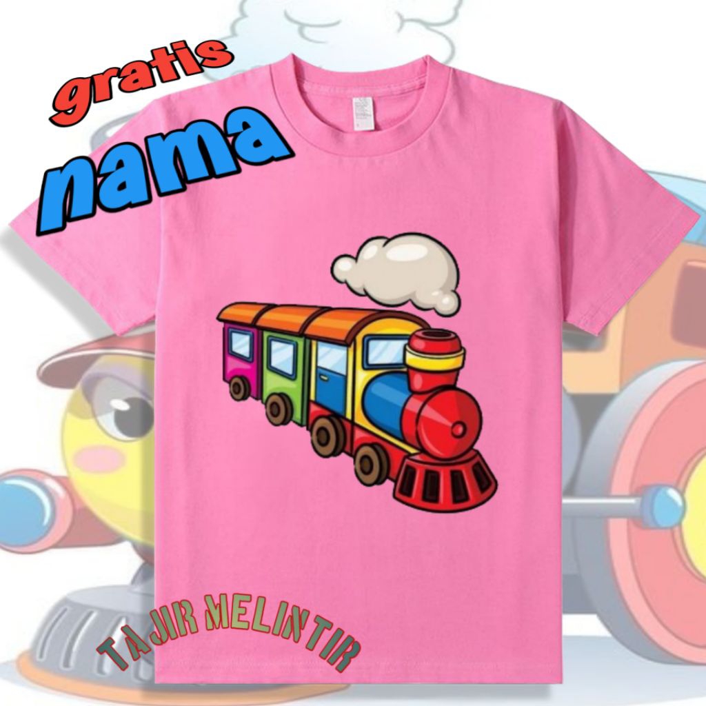 kaos anak baju anak kereta api kartun