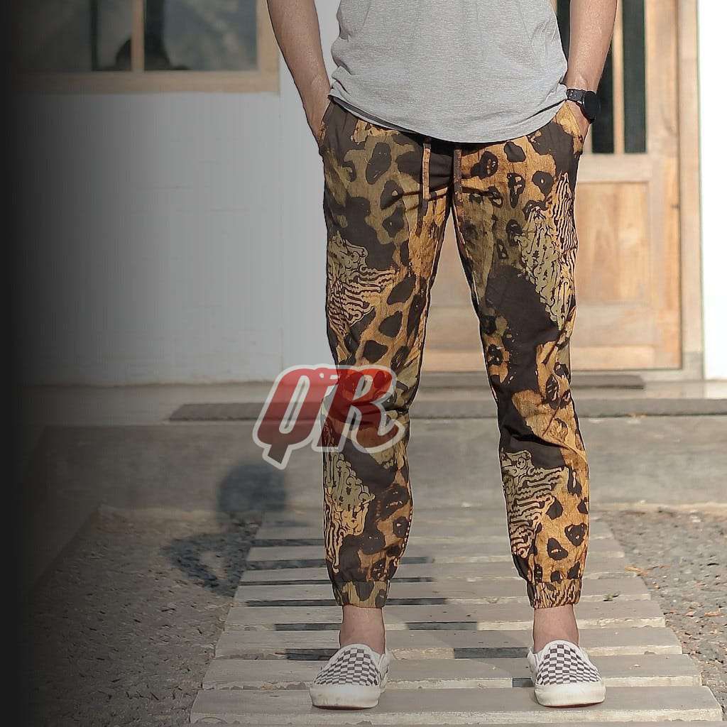 celana joger batik abstrak kekinian