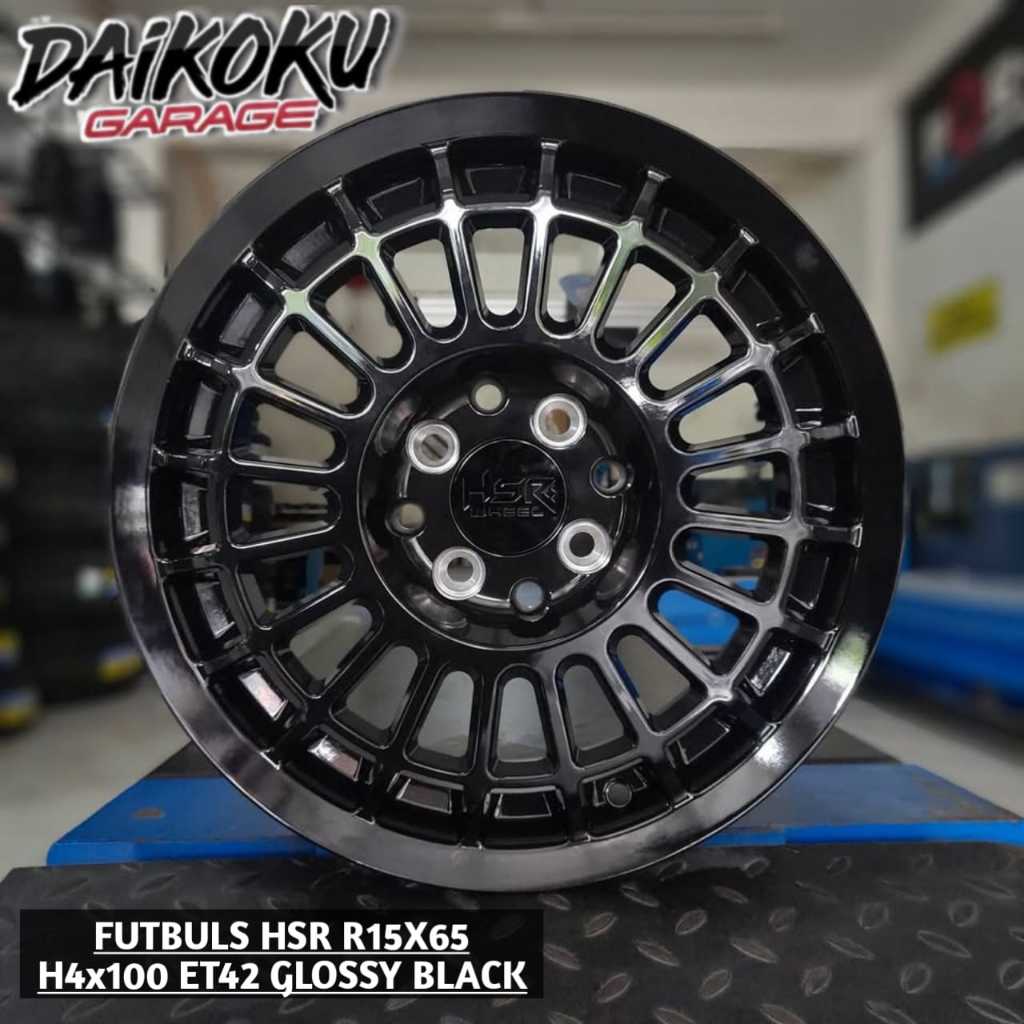 [1SET 4PCS] Velg Ring 15 HSR Futbuls r15 Glossy Black Mobil Brio Jazz Mobilio Freed Livinna dll