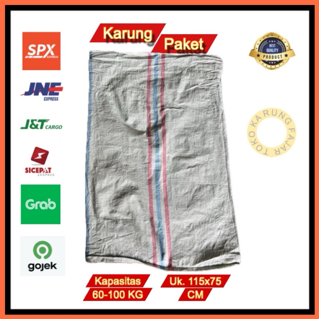 Karung Plastik 100KG 115x75CM// Karung Paket Patal Bekas pakai
