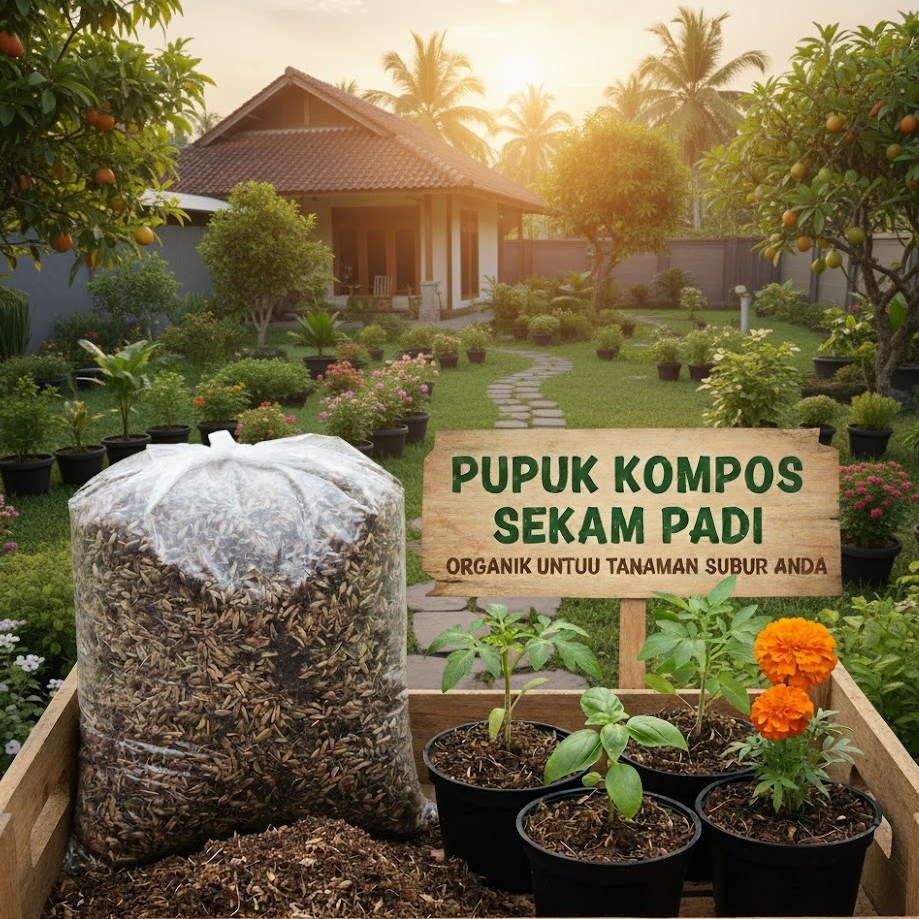KOHE Ayam Kolong Sekam padi pupuk sayuran organik