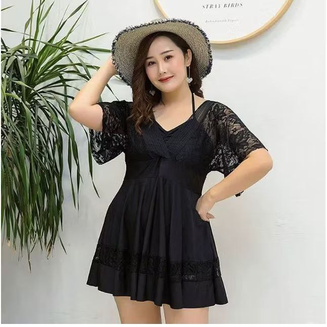 Bikini Swimsuit 3XL Jumbo Size Semi Bikini Baju Pantai Sexy Glamour Bahan Lembut Nyaman Dipakai