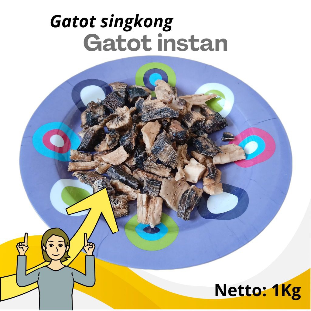 Gatot singkong/Gatot instan 1kg/Gatot Asli madiun/Makanan tradisional/Camilan Sehat