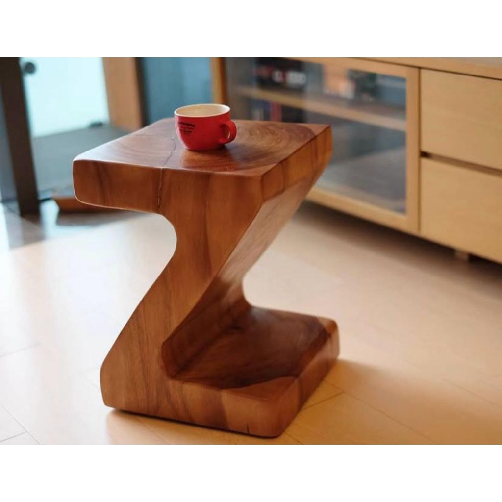 stool kayu trembesi/stool kayu suar/stool modern kayu trembesi solid/stool model huruf terbaru/stora