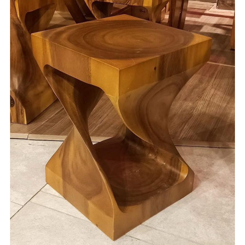 stool kayu trembesi/stool kayu suar solid/stool kotak minimalis/stool kotak kursi/stool kotak kayu t