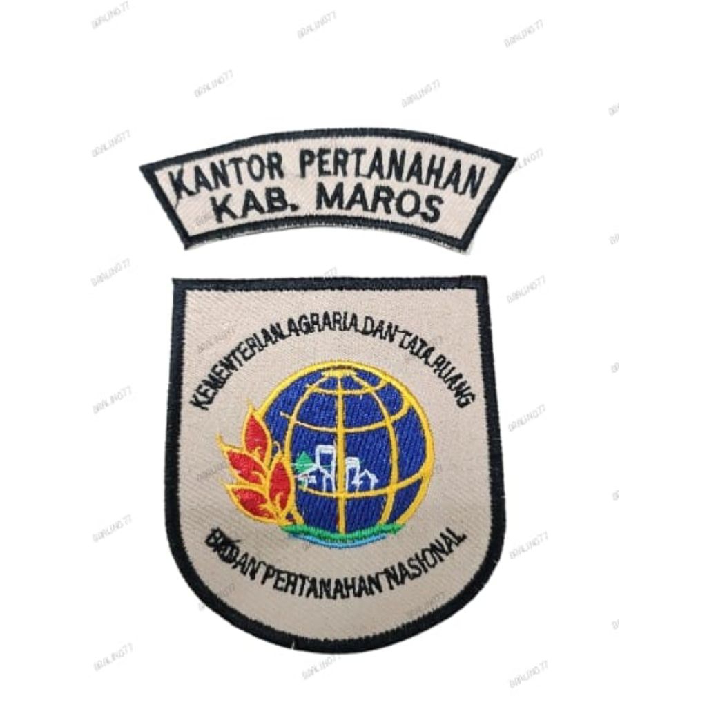 logo kementerian ATR BPN betge kementerian ATR BPN emblem bordir kementerian ATR BPN betge kementeri