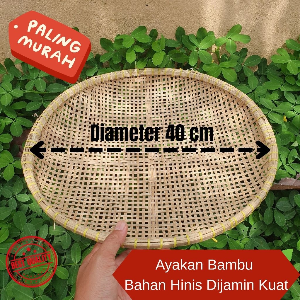 Ayakan Bambu sedang 40 cm Tampah Saringan Kalo Anyaman Bambu Jumbo/Ayakan Bambu Kecil / Kalo Irik An