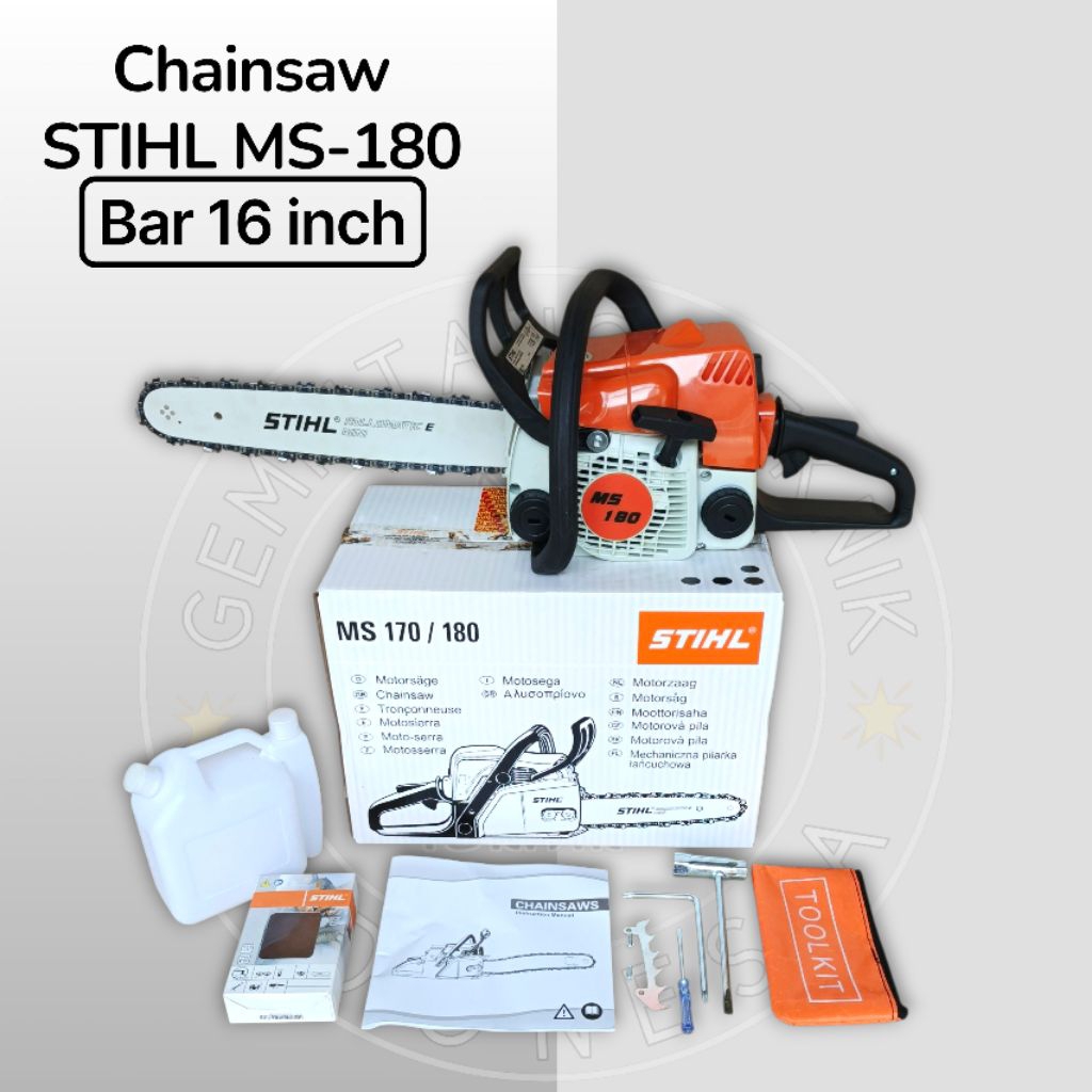 Mesin Senso 16 Inch STIHL MS180 / Chainsaw STIHL MS 180 16 inch LENGKAP