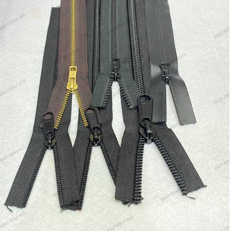 Daun Resleting YKK No 5 Gigi Plastik Halus Meteran Tanpa Kepala