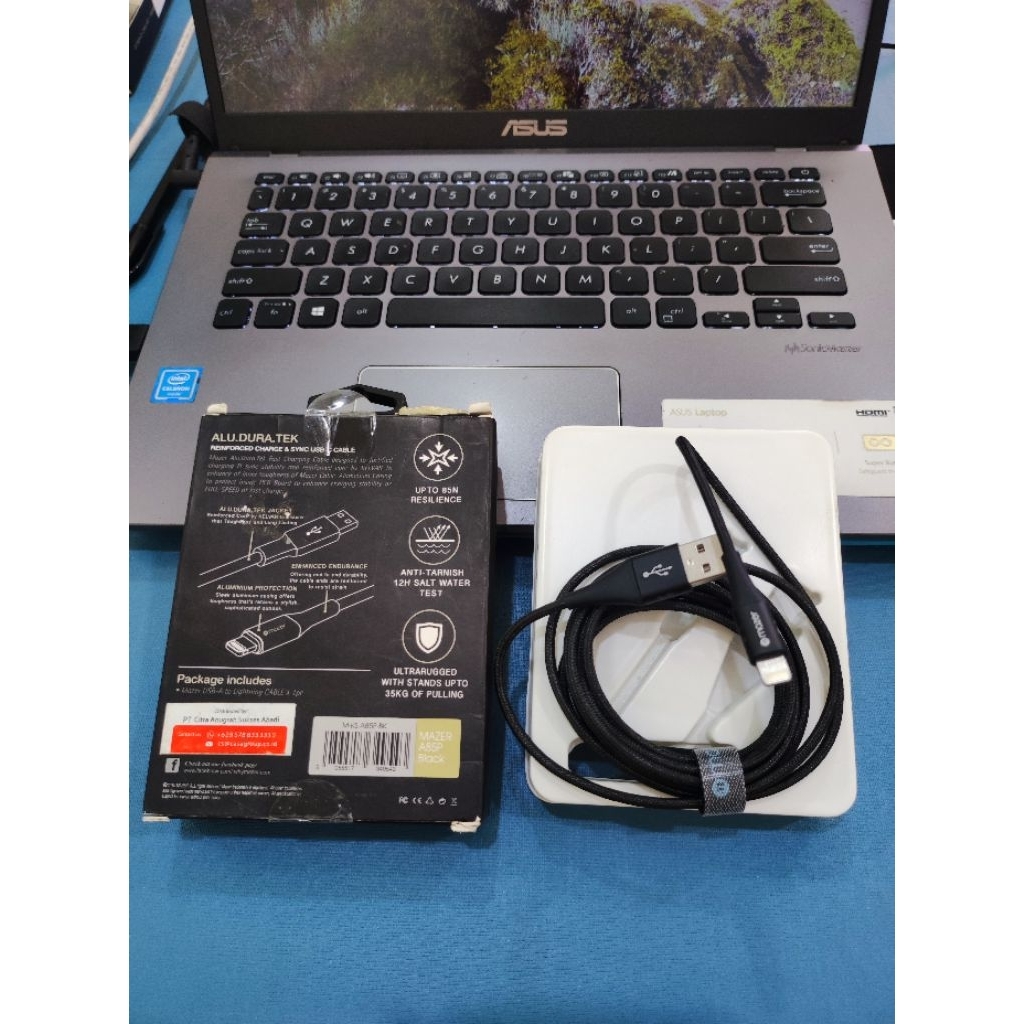 MAZER ALU DURA TEK LIGHTNING USB-A CABLE 2.0M ORIGINAL