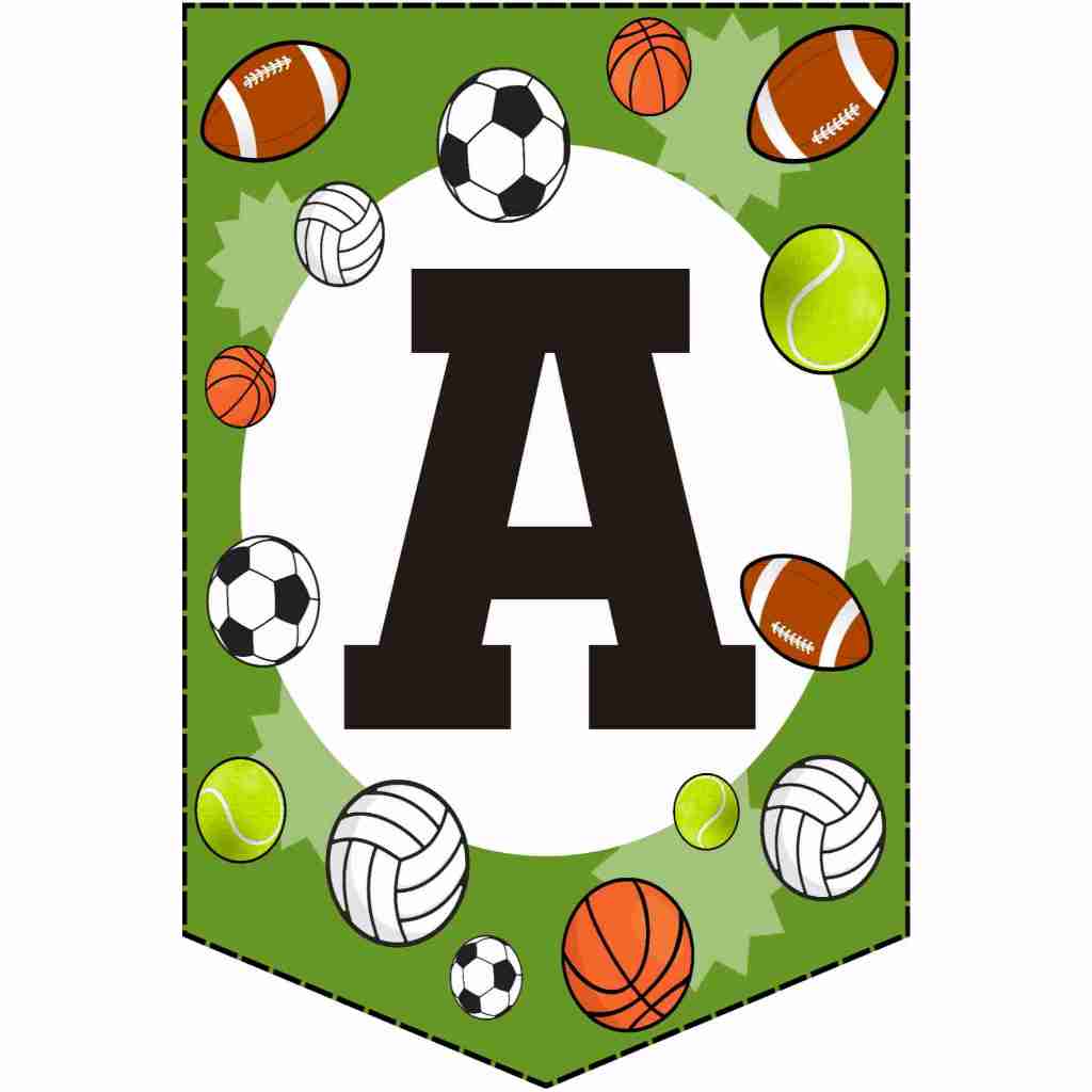 BUNTING FLAG / BANNER FLAG ULANG TAHUN (SATUAN) CUSTOM KARAKTER BOLA