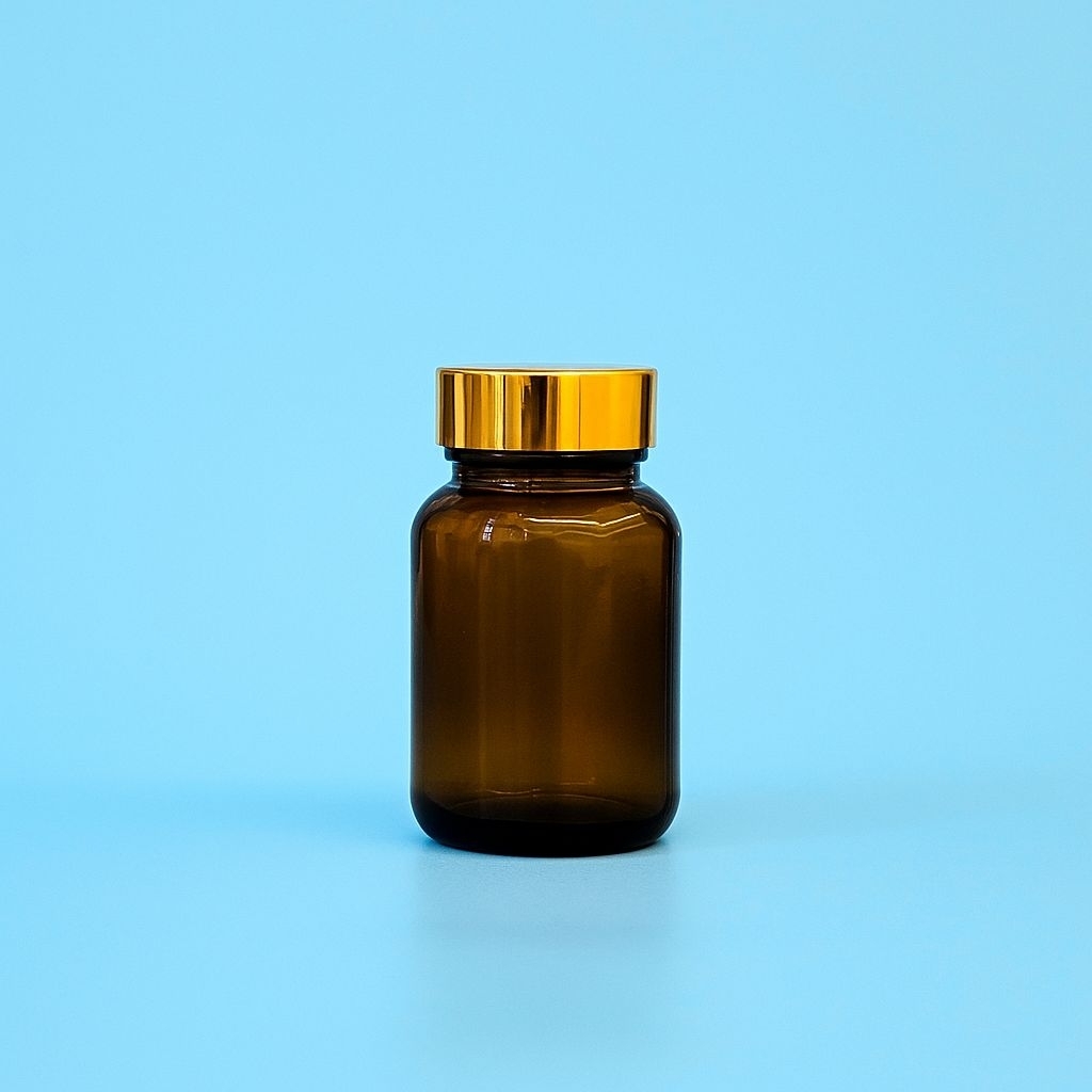 Botol Kaca 60cc amber | Botol kapsul 60cc | Botol Obat