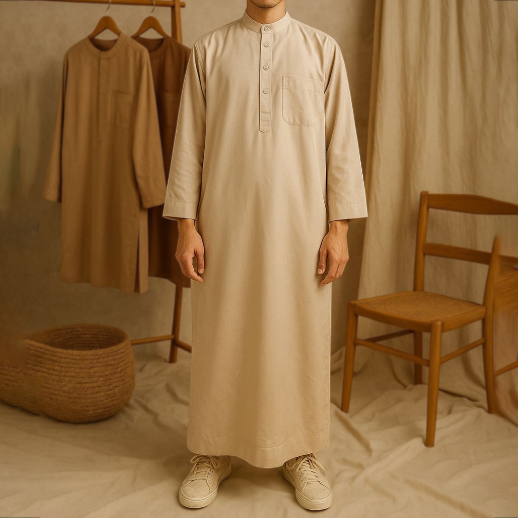 Hot Product Nash Daily Wear Baju Gamis Jubah Pria Thobe Khalid Series Gamis Pria Khalid Series
