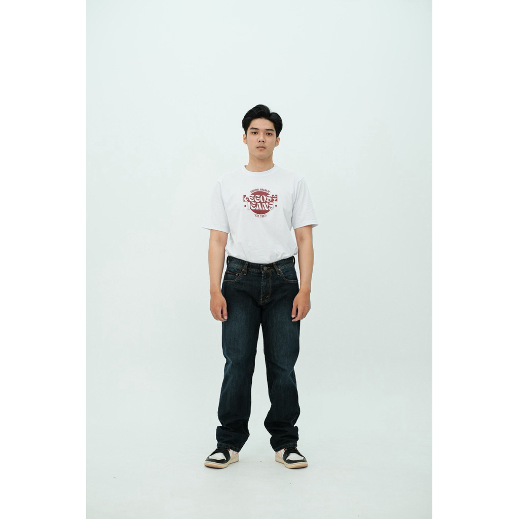 Celana Jeans Panjang Pria Retro Leopard Legosh Jeans