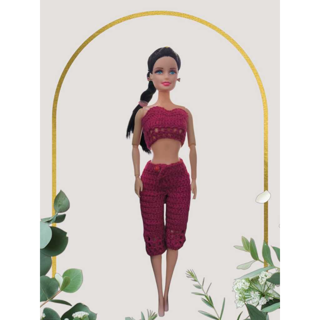 Baju rajut boneka barbie, baju boneka barbie 30 cm, baju boneka BJD 30 cm, baju boneka