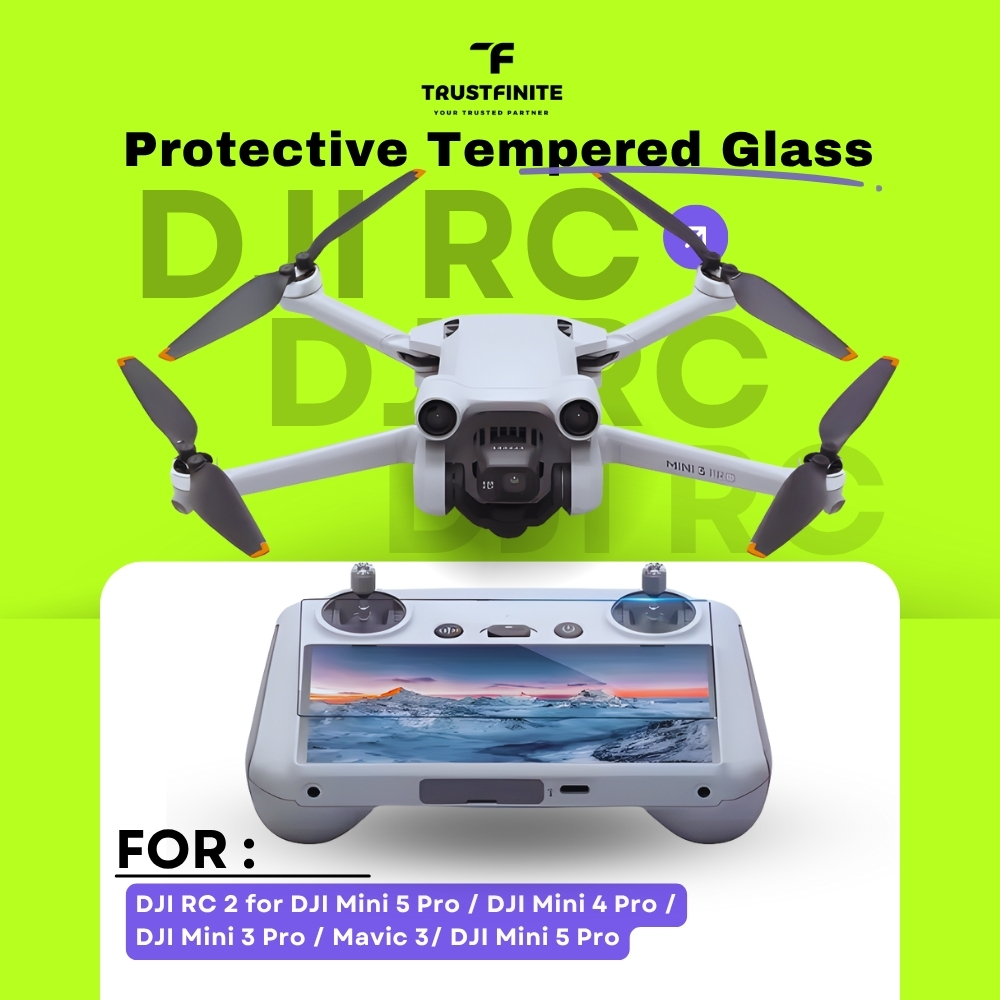 OEM Protective Tempered Glass DJI RC / DJI RC 2 for DJI Mini 5 Pro / DJI Mini 4 Pro / DJI Mini 3 Pro