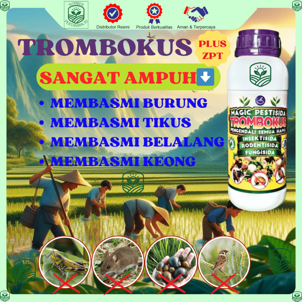 TROMBOKUS Magic Pestisida 500 ml Obat Hama Padi Pengusir Tikus & Burung