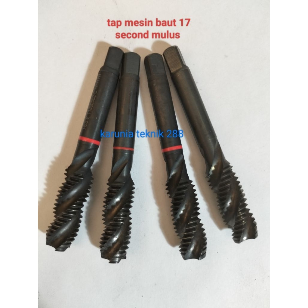 tap spiral tap mesin baut 17 drat kasar m12x1.75
