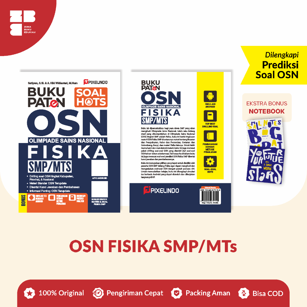 BUKU OSN FISIKA SMP/MTS - PREDIKSI SOAL HOTS TERBARU + PEMBAHASAN LENGKAP MATERI OSN FISIKA SMP/MTS