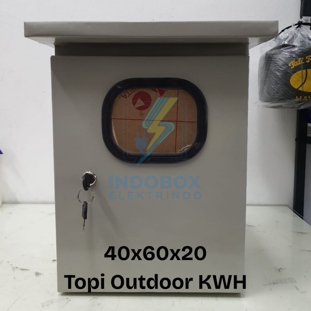 Box Panel Outdoor Topi KWH 40x60x20cm 1mm - 40x60 KWH Kaca Akrilik 4060 40x60 Panel Box Listrik