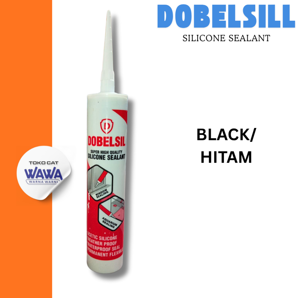 DOBELSIL Silicone Sealant (Warna Hitam) LEM SILIKON AQUARIUM