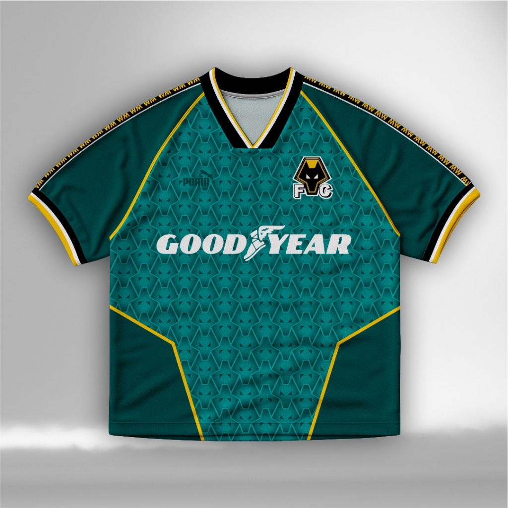 Jersey Wolverhampton Wanderers 1996 Away // Jersey Full Printing // Jersey free nama dan nomor pungg