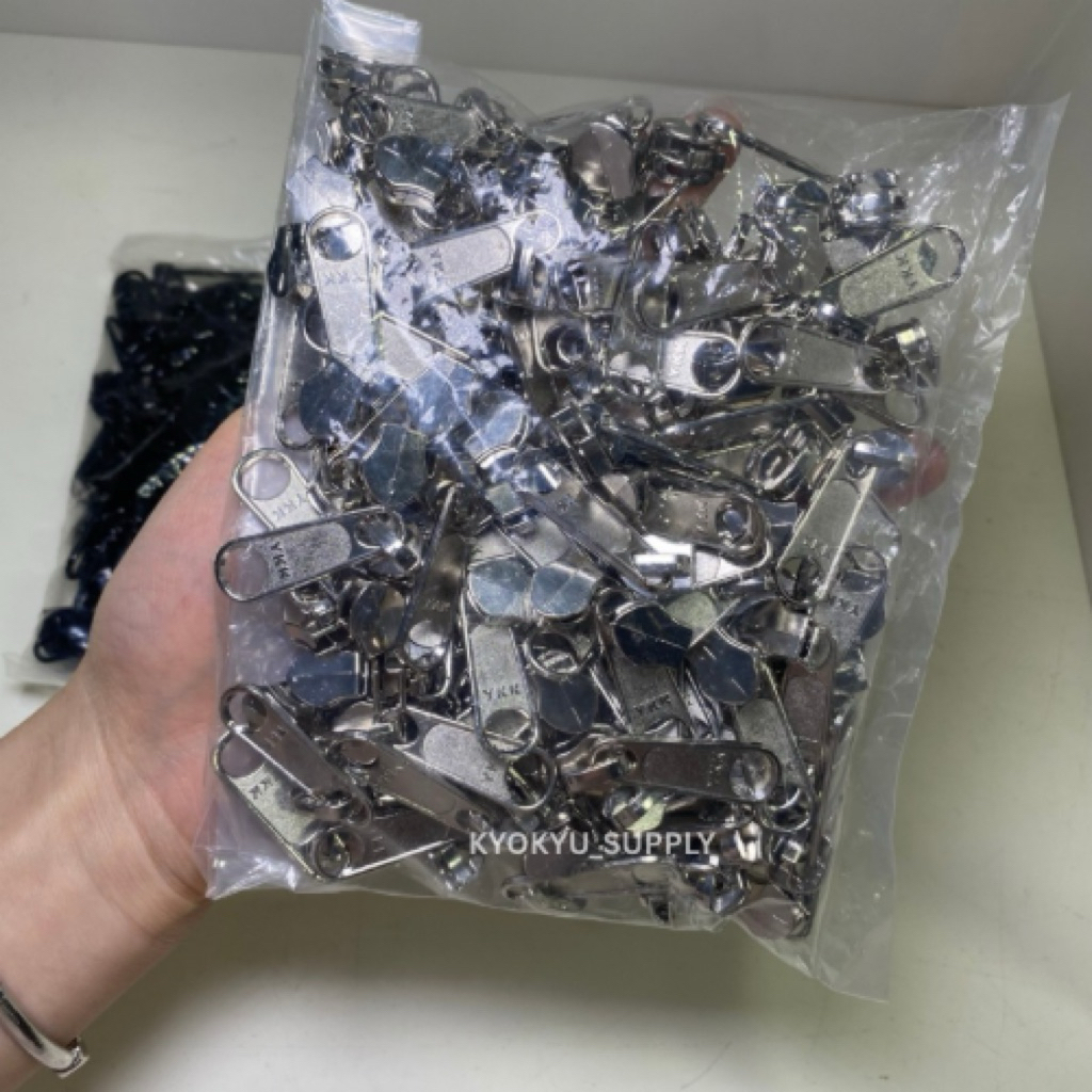 Kepala Resleting YKK Nomor 5 Grosir Hitam Nikel