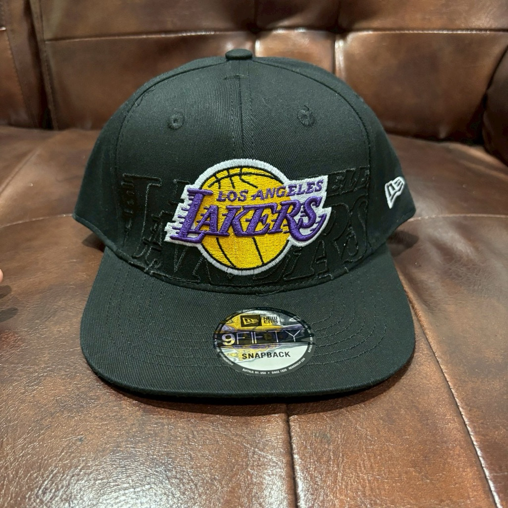 TOPI MLB 9 FIFTY LAKERS BLACK BORDIR UNISEX