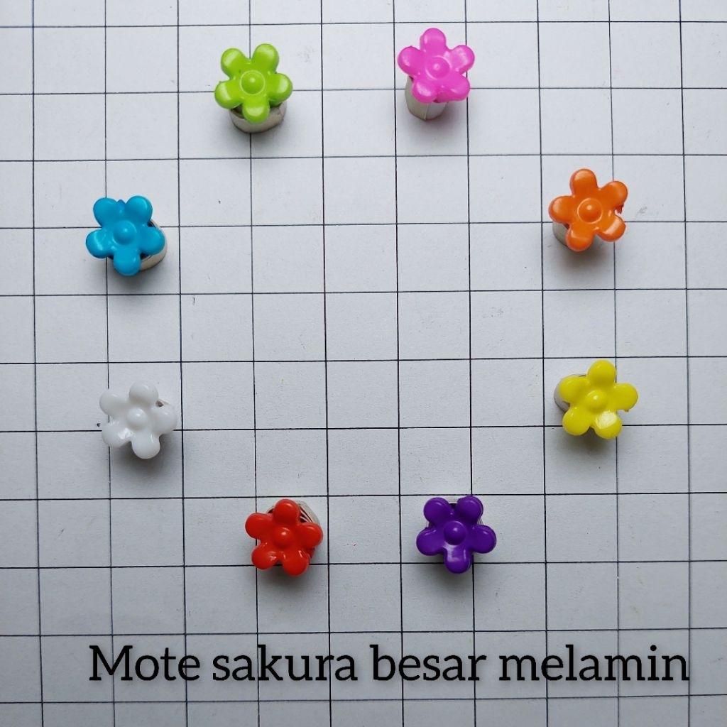 Mote Sakura Besar Melamin / Manik Manik Bunga Sakura