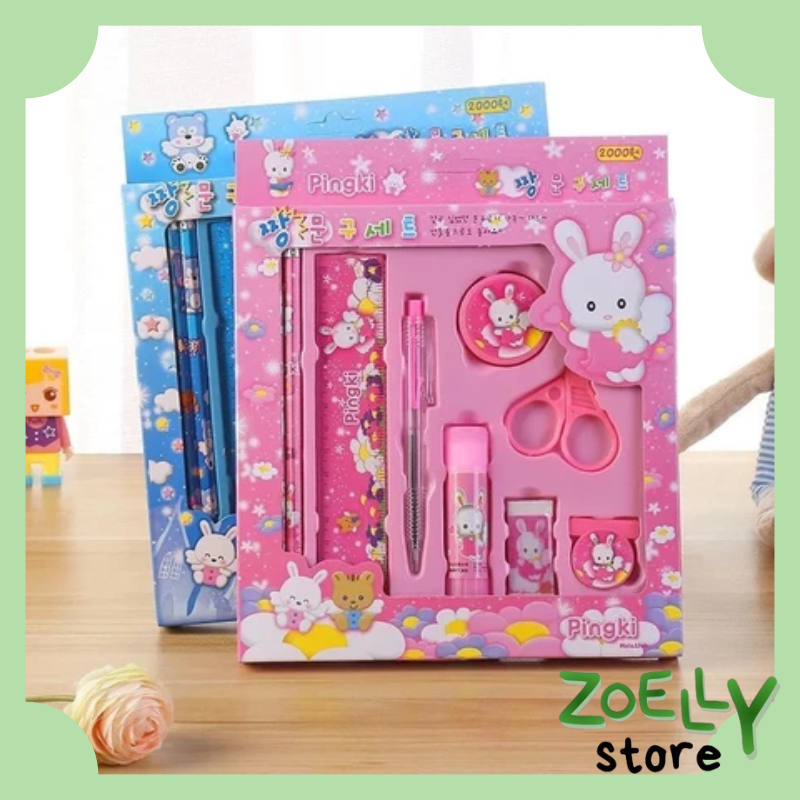 Zoelly 2009 Pencil Set 9 In 1 Alat Tulis Sekolah Anak Lengkap