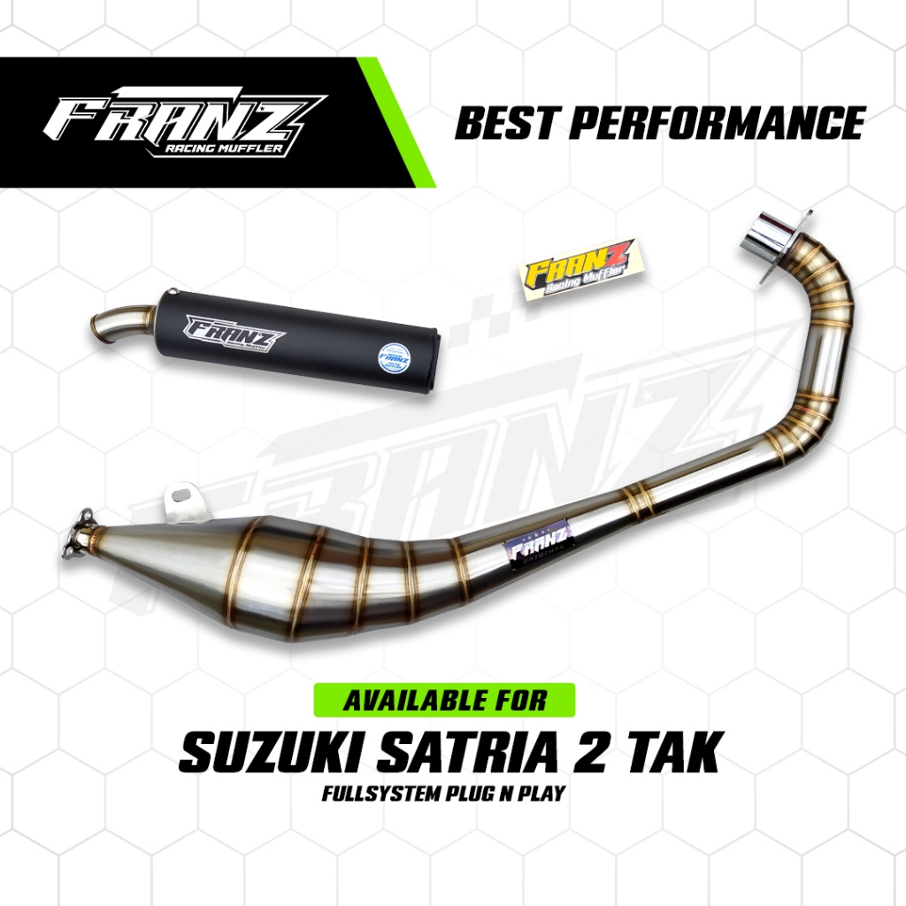 Knalpot Motor Satria Hiu Satria Lumba RK Cool Stainless Silencer Alumunium Original Franz Muffler