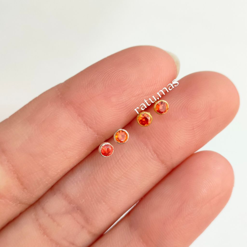 ANTING TUSUK BAYI/TINDIK HIDUNG PERAK 925 LAPIS EMAS