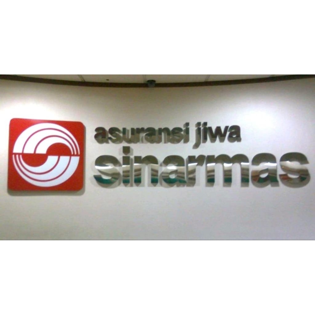 Huruf timbul stainless 3d non led tanpa lampu