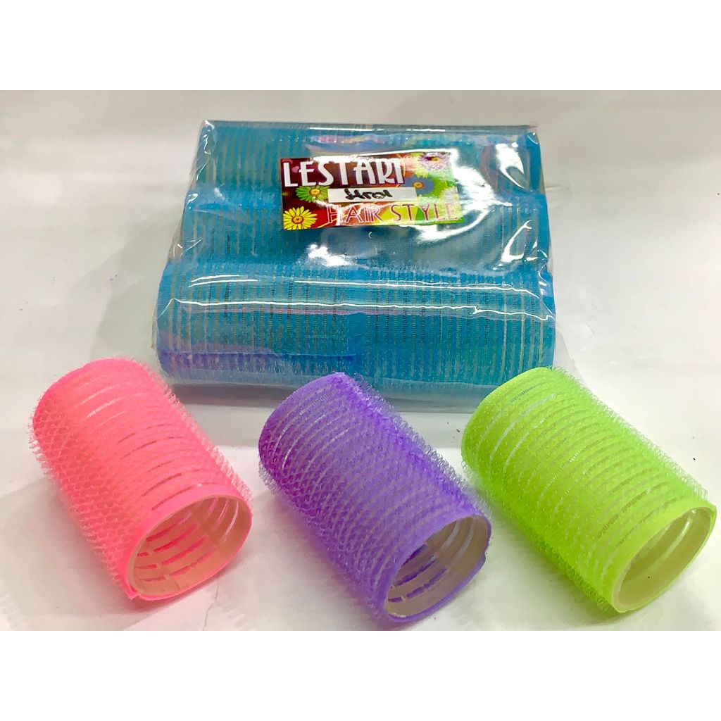 CT Roll Rambut Tempel Besar Set 6 Pcs Curly Hair Roller Praktis Tanpa Listrik Roll Gulungan Rambut